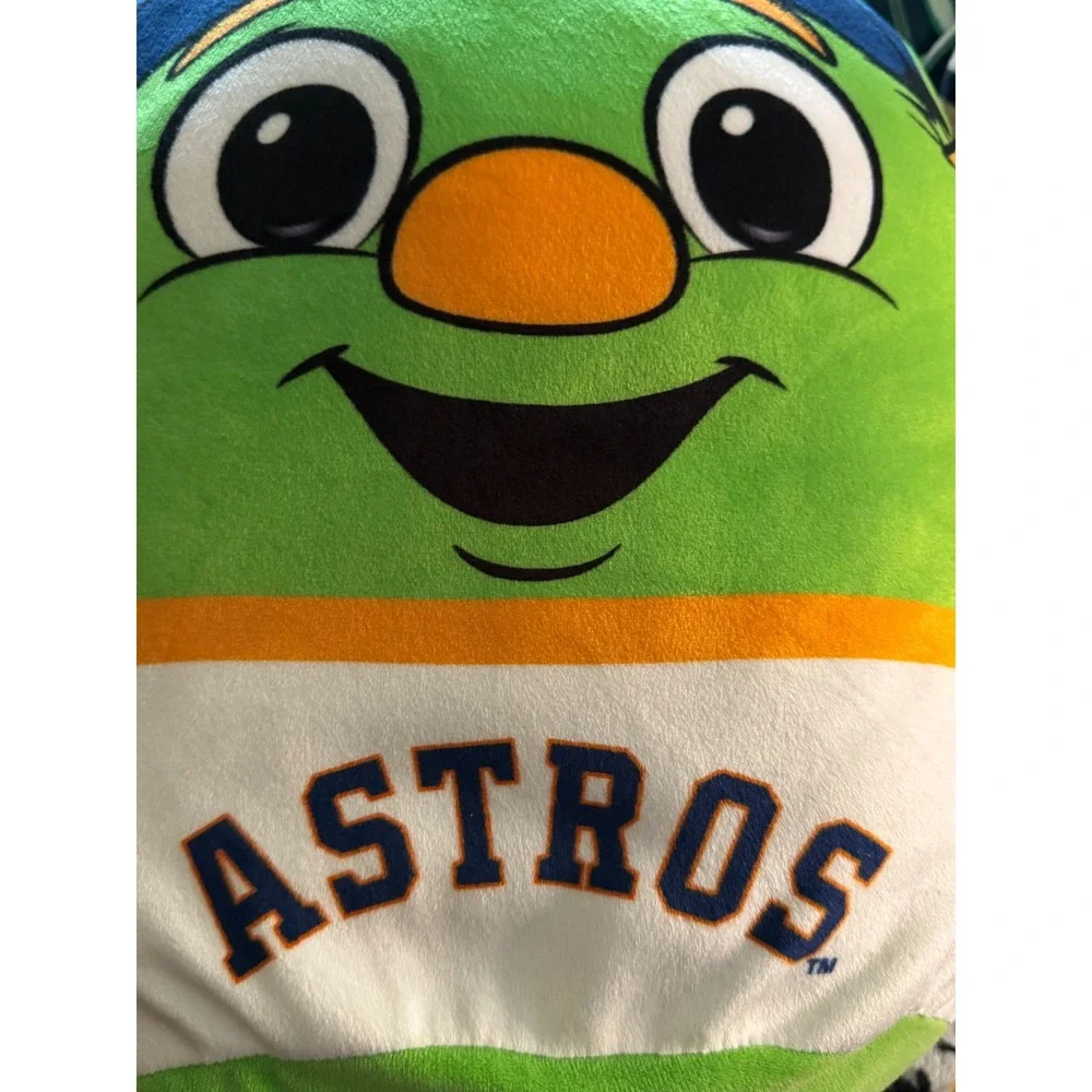 MLB Houston Astros Orbit Mascot‎ Plush Pillow 16 Inch Squishy Green Mascot Toy